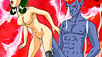 Bondage hentai gets wax and monster bigcock fucked