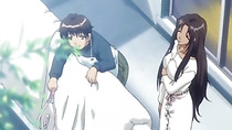 Anime chick gets ass spanked and gives BJ