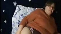 Chubby granny with big tits masturbate on skype webcam
