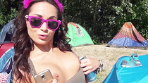 Sexy Chick Aurelly Rebel rides horny strangers cock in the public