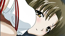 Roped hentai girl gets butt plugged and eats cock