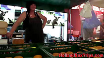 Tattooed european whore sucks dick